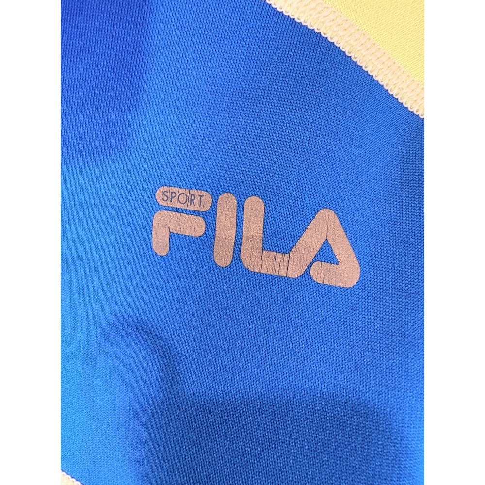 Fila Performance Womens Quarter Zip Long Sleeve Blue Green Pullover Size Medium - Picture 6 of 9
